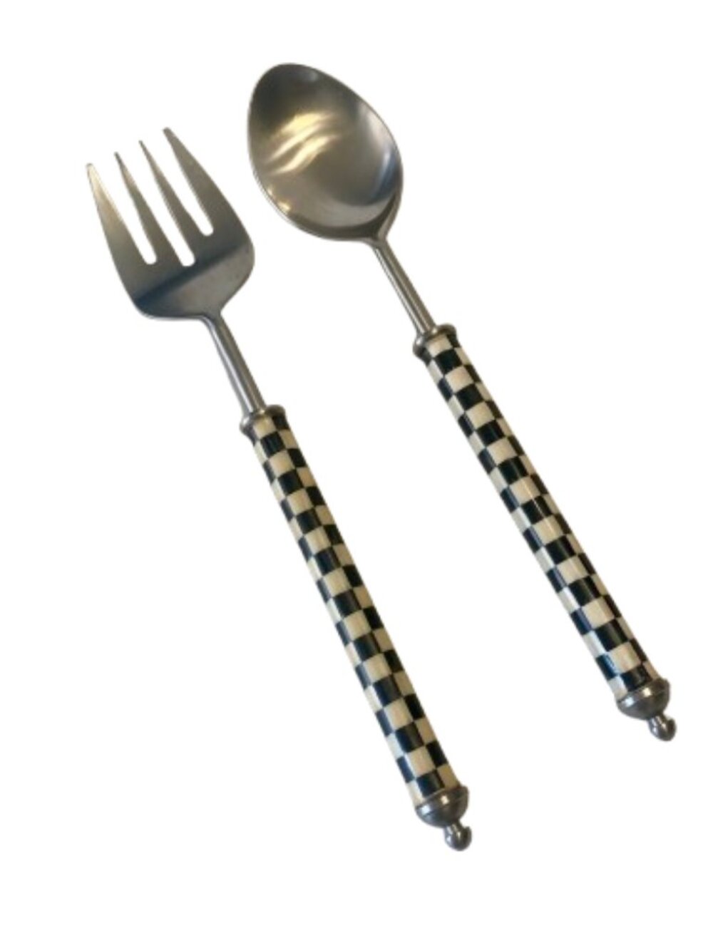 MacKenzie-Childs Courtly Check Supper Club Salad Serving Fork Spoon